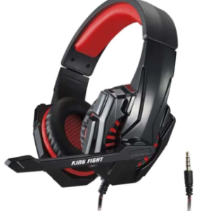 Auscultadores Gaming Sate King Fight AE-369R com Fio - Preto/Vermelho