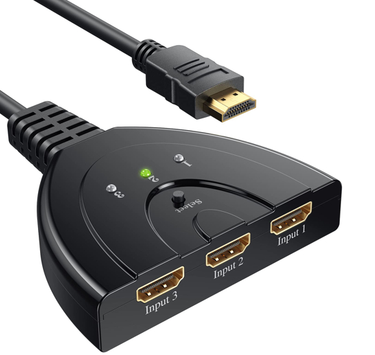 Adaptador Switch HDMI 3 em 1 - 4K