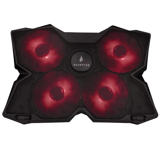 Base Gamer p/ Portátil Surefire Bora Red 17" (C/ 4x Ventoinhas)