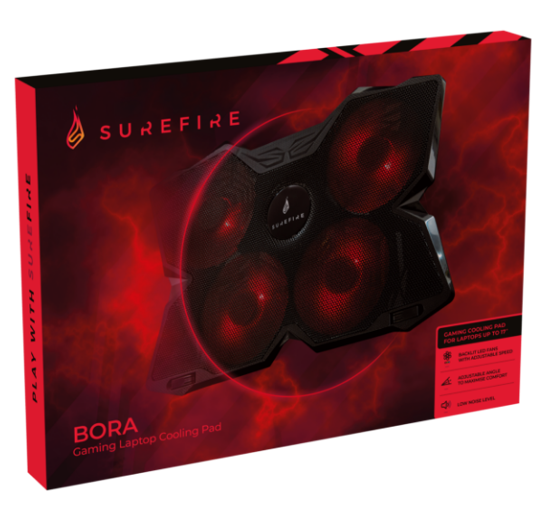 Base Gamer p/ Portátil Surefire Bora Red 17" (C/ 4x Ventoinhas) - Image 3