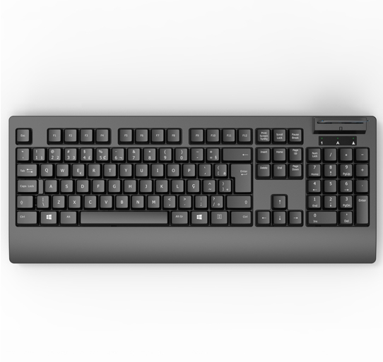 Teclado lifetech em português com leitor Smart Card LFKEY047