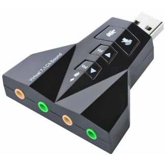 Adaptador de som USB 2.0 externo virtual 7.1
