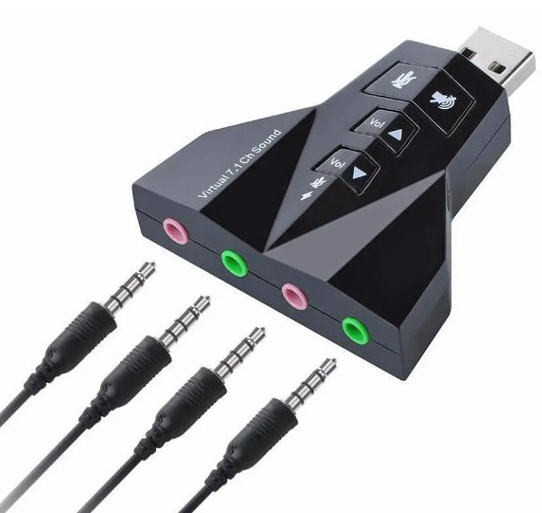 Adaptador de som USB 2.0 externo virtual 7.1 - Image 2