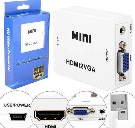 Adaptador VGA para HDMI com saída de áudio - Image 3