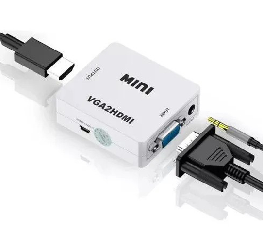 Adaptador VGA para HDMI com saída de áudio