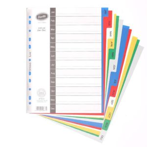 Separador PVC Bantex 6089 Janeiro - Dezembro