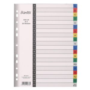 Separador PVC Bantex 6083 de A-Z