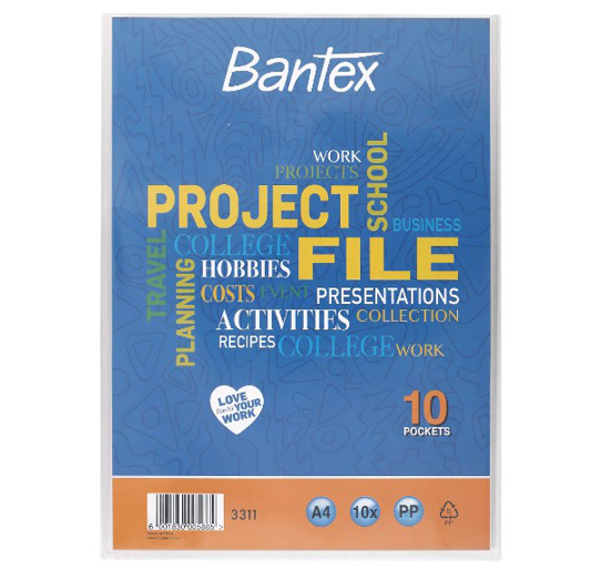 Arquivo de Projeto transparente Bantex 3311 10P
