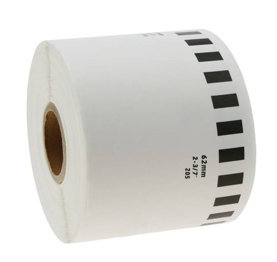 Rolo de Etiquetas Compatíveis Brother DK-22205 DK-2205 62mm