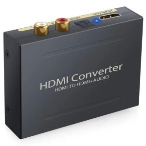 Adaptador Conversor Extrator de Áudio e Vídeo 4K HDMI para HDMI Óptico SPDIF Suporte 5.1 + RCA L/R