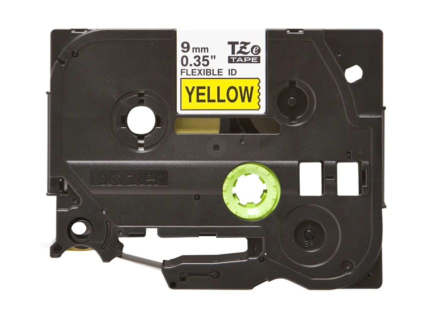 Fita Flexível Brother 9mm x 8m (Preto/Amarelo) TZe-FX621 - Image 2