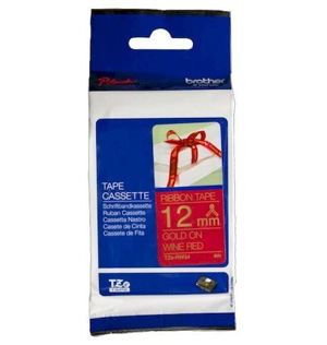 Fita de Tecido Brother 12mm x 4m (Ouro/Vermelho) TZe-RW34