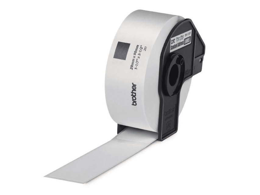 Rolo de Etiquetas Brother DK-11201 29mm x 90.3mm x 400un (Preto/Branco) - Image 2