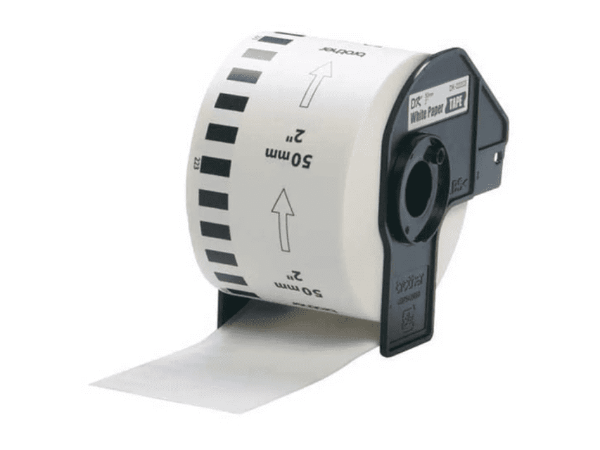 Rolo de Etiquetas Brother DK-22223 50mm x 30.48m - Contínuo (Preto/Branco) - Image 2