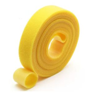Braçadeiras de velcro para abraçar cabo de rede (Amarelo)